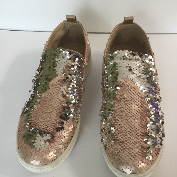 Steve Madden EVANN Sequins Blush Slip-on Size 8.5 - Picture 1 of 8